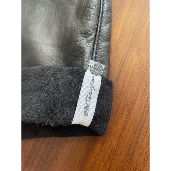 One Teaspoon Wanderer Leather High Waist Bandits Shorts in Black 31 - Picture 7 of 13